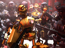 Attaque des robots dorés